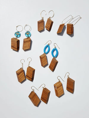 White Oak Chain Earrings